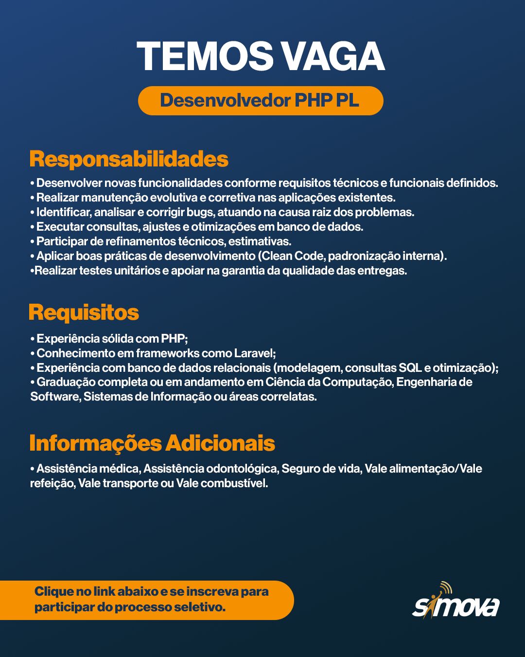 Vaga Desenvolvedor Laravel